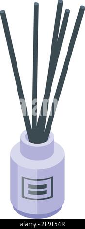 Sticks air freshener icon. Isometric of Sticks air freshener vector icon for web design isolated on white background Stock Vector