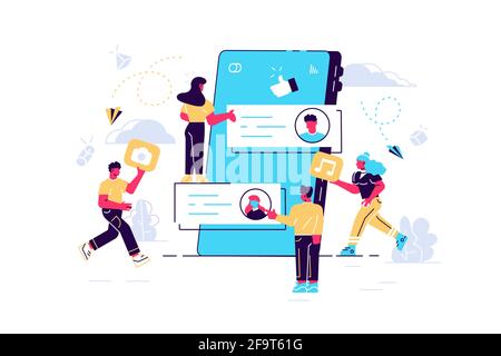 Internet content creation and blogging in social networks Stock Vector