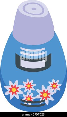 Flower air freshener icon. Isometric of Flower air freshener vector icon for web design isolated on white background Stock Vector