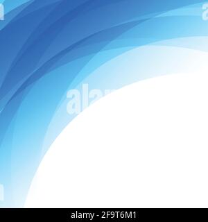Abstract blue lines on white background - Vector illustration Stock Vector