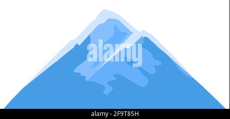 Illustration of mountain. Adversting icon for travel industry and business. Stock Vector