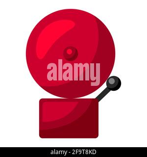 Illustration of fire alarm. Firefighting item. Adversting icon for industry and business. Stock Vector