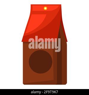 Illustration of pack of tea. Food adversting icon for industry and business. Stock Vector