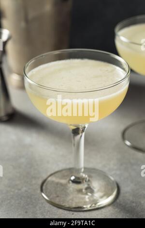 Refreshing Cold Corpse Reviver No 2 Cocktail with Gin Stock Photo