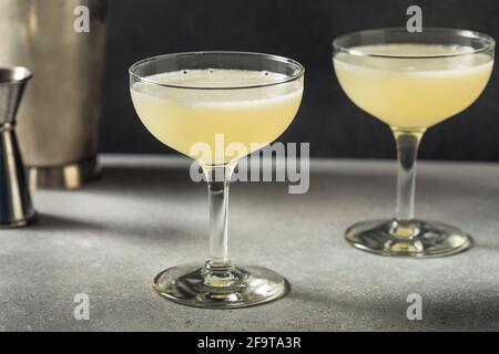 Refreshing Cold Corpse Reviver No 2 Cocktail with Gin Stock Photo