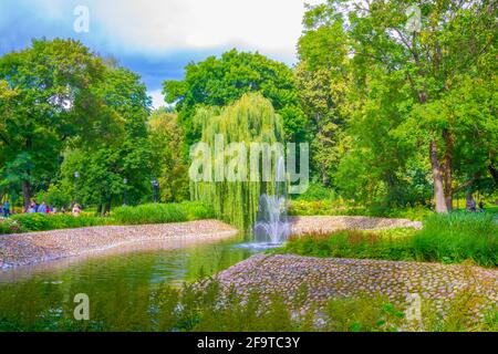 The bernardine garden - bernardinu sodas - in the lithuanian capital Vilnius. Stock Photo