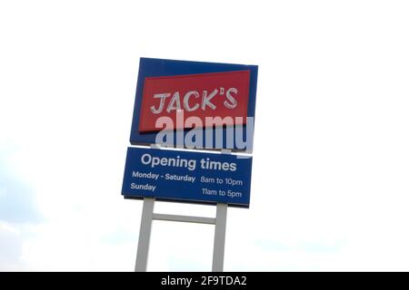 A branch of Jack's (part of Tesco] in Chatteris Cambridgeshire 2021 Stock Photo