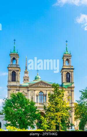 the all saints church in Warsaw, Poland. Stock Photo