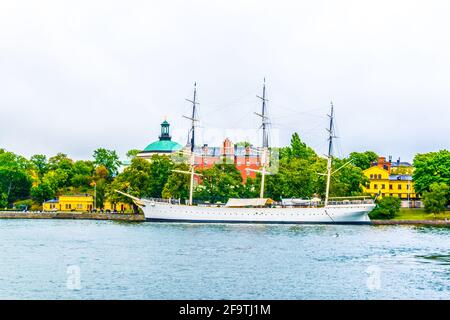 Hostel ship Af Chapman situated in Stockholm, Sweden. Stock Photo