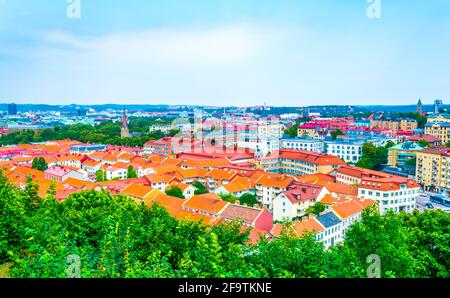 Aerial view of the swedish city Goteborg Stock Photo