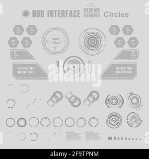 Futuristic blue virtual graphic touch user interface Stock Vector