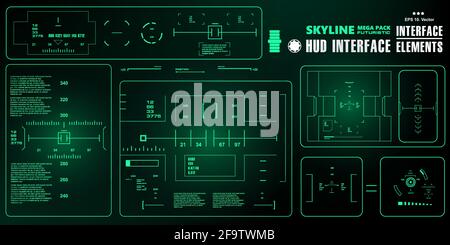 Futuristic blue virtual graphic touch user interface Stock Vector