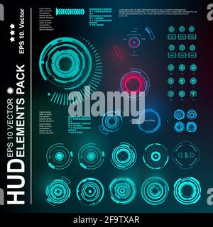 Futuristic green virtual graphic touch user interface Stock Vector