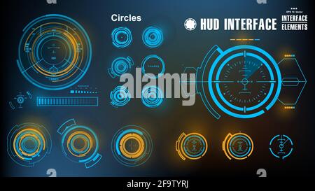 Futuristic green virtual graphic touch user interface Stock Vector
