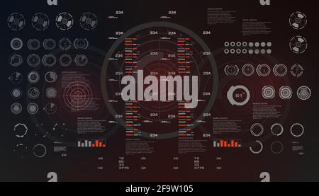 Futuristic blue virtual graphic touch user interface Stock Vector