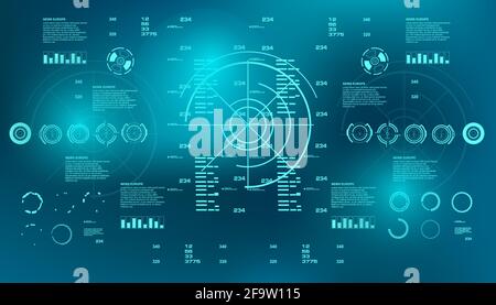 Futuristic blue virtual graphic touch user interface Stock Vector
