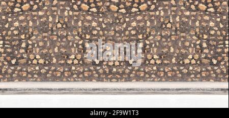Stone wall and pathways of city streets for designing the background in your work. Stock Photo