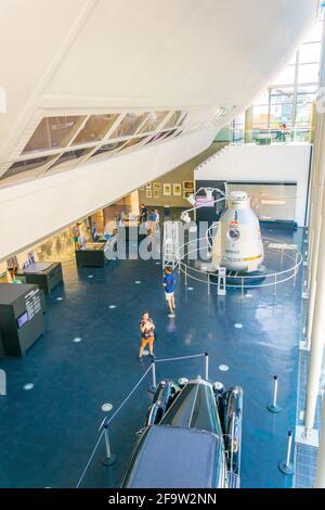 FRIEDRICHSHAFEN, GERMANY, JULY 24, 2016: Interior of the zeppelin museum in friedrichshafen, Germany. Stock Photo