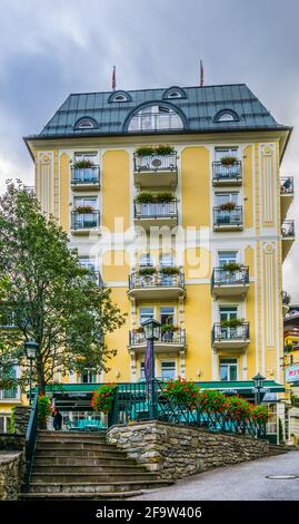 BAD GASTEIN, AUSTRIA, JULY 29, 2016: View of hotels in the austrian spa and ski resort bad gastein. Stock Photo