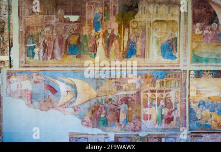 PISA, ITALY, MARCH 14, 2016: View of a painting situated on a wall of Camposanto Cemetery in the italian city Pisa Stock Photo