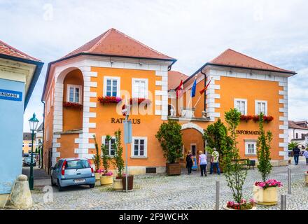 RUST, AUSTRIA, JUNE 18, 2016: view of a town hall in the austrian city rust Stock Photo