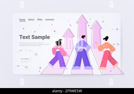 successful businesspople looking on going up arrows growth success achievement leadership concept Stock Vector