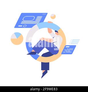 man cartoon infographic statistics Stock Vector Image & Art - Alamy