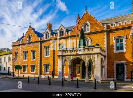 GIBRALTAR, GIBRALTAR, JANUARY 5, 2016: view of the governor´s house also called as convent in gibraltar Stock Photo