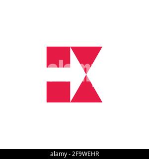 abstract letter x right arrow geometric logo vector Stock Vector