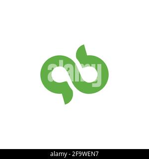 green infinity natural symbol abstract logo vector Stock Vector