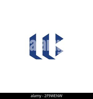 letter lb geometric simple triangle shape logo vector Stock Vector