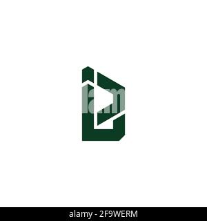 letter le simple geometric line logo vector Stock Vector