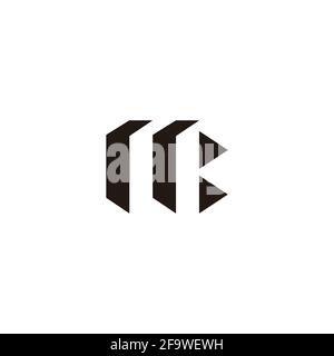 letter mb geometric simple basic shape logo vector Stock Vector