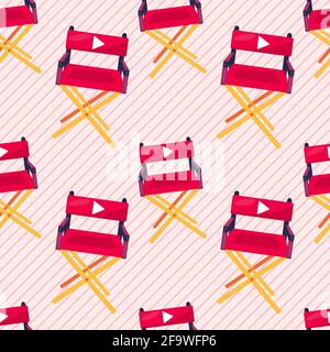 director chair seamless pattern vector illustration Stock Vector