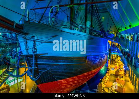 OSLO, NORWAY, AUGUST 24, 2016: Interior of the Fram museum in Oslo, Norway Stock Photo