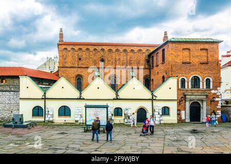 KRAKOW, POLAND, AUGUST 11, 2016: View of the old synagogue in the polish city Krakow/Cracow. Stock Photo