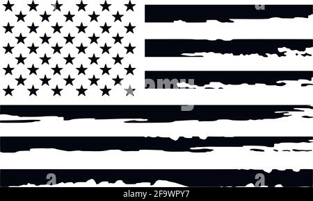 Grunge USA flag.American flag.Vector template. Vector clip art Stock Vector