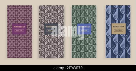 Geometry business banners. Optical illusion pattern. Vector illustration. Stock Vector