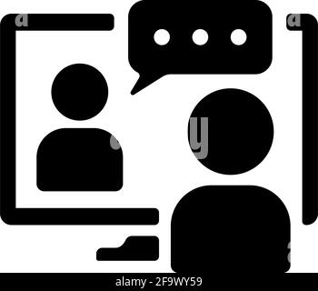 Video conference , webinar vector icon illustration Stock Vector