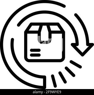 Tracking parcel icon. Outline Tracking parcel vector icon for web design isolated on white background Stock Vector