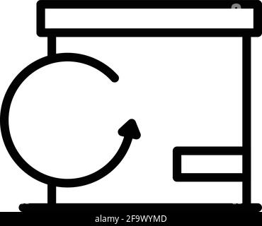 Return product icon. Outline Return product vector icon for web design isolated on white background Stock Vector