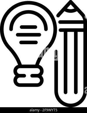 Creative education icon. Outline Creative education vector icon for web design isolated on white background Stock Vector