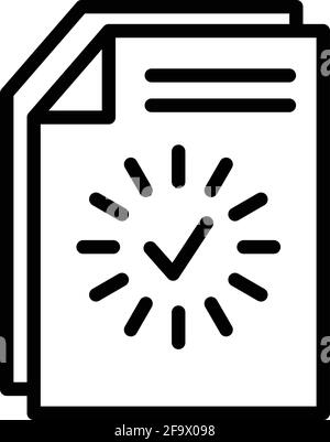 Loading document icon. Outline Loading document vector icon for web design isolated on white background Stock Vector