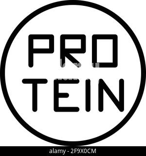 Protein complex icon. Outline Protein complex vector icon for web design isolated on white background Stock Vector
