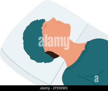 The patient is lying on the operating table. Medical vector illustration. Stock Vector