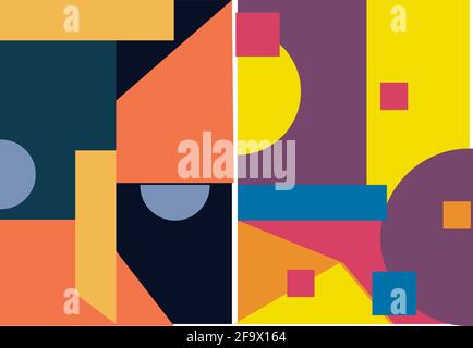 Flat material design - vector trend background Stock Vector