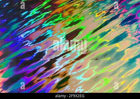 Abstract colorful dark holographic background. Futuristic blurred texture. Stock Photo