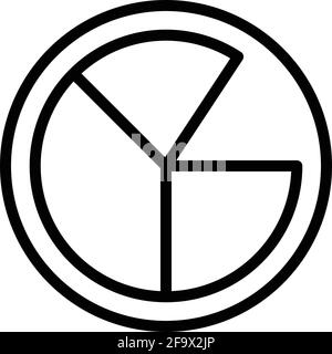 Bitcoin diagram icon. Outline Bitcoin diagram vector icon for web design isolated on white background Stock Vector
