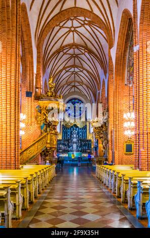 STOCKHOLM, SWEDEN, AUGUST 18, 2016: Interior of Storkyrkan, Stockholm, Sweden Stock Photo