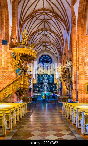 STOCKHOLM, SWEDEN, AUGUST 18, 2016: Interior of Storkyrkan, Stockholm, Sweden Stock Photo